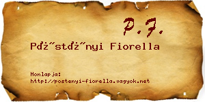 Pöstényi Fiorella névjegykártya